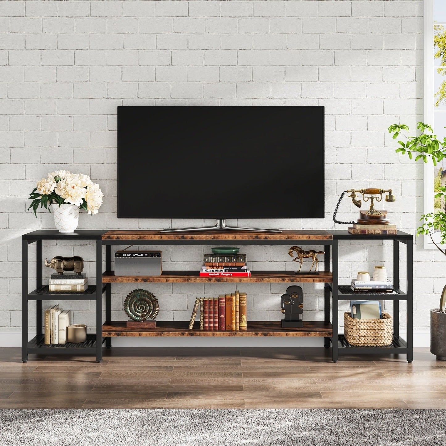 TV Stand, 3-Tier Media Entertainment Center for TV up to 85"