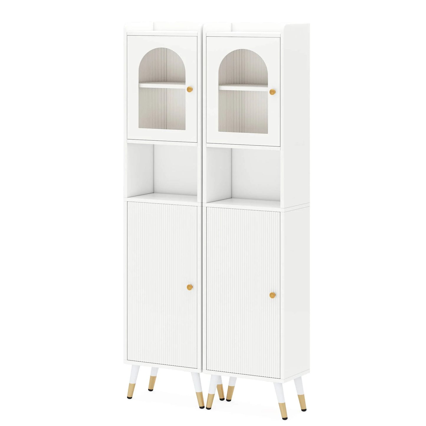 Storage Cabinet, 67’’ Bathroom Cabinet with 2 Doors and 6 Shelves
