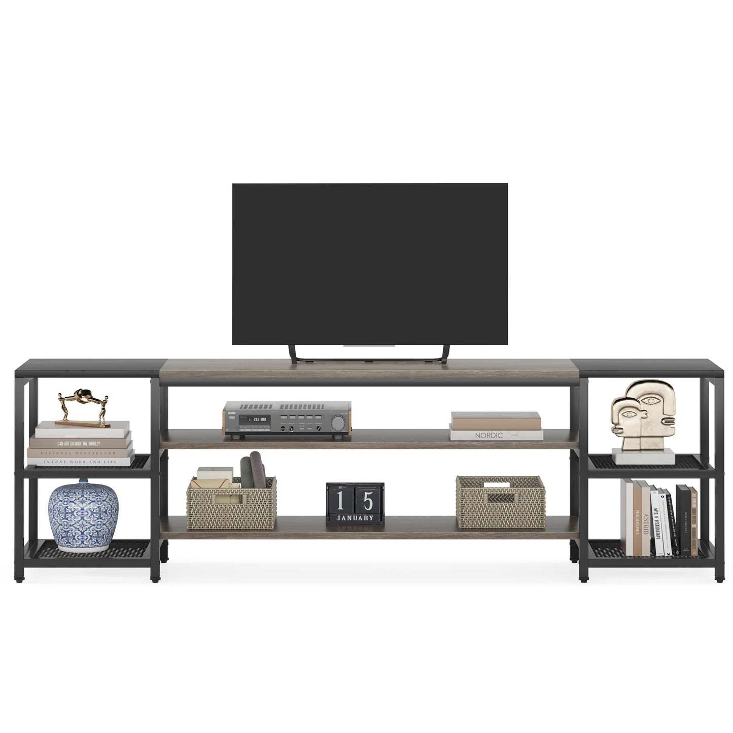 TV Stand, 3-Tier Media Entertainment Center for TV up to 85"