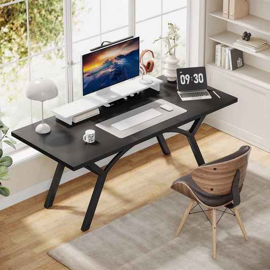 63" Executive Desk, Modern Computer Desk Workstation Study Table