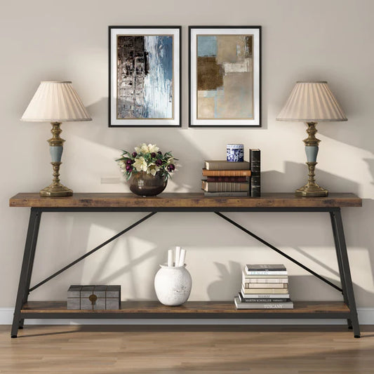 Console Table, 70.9 Inches Extra Long Sofa Table Behind Couch