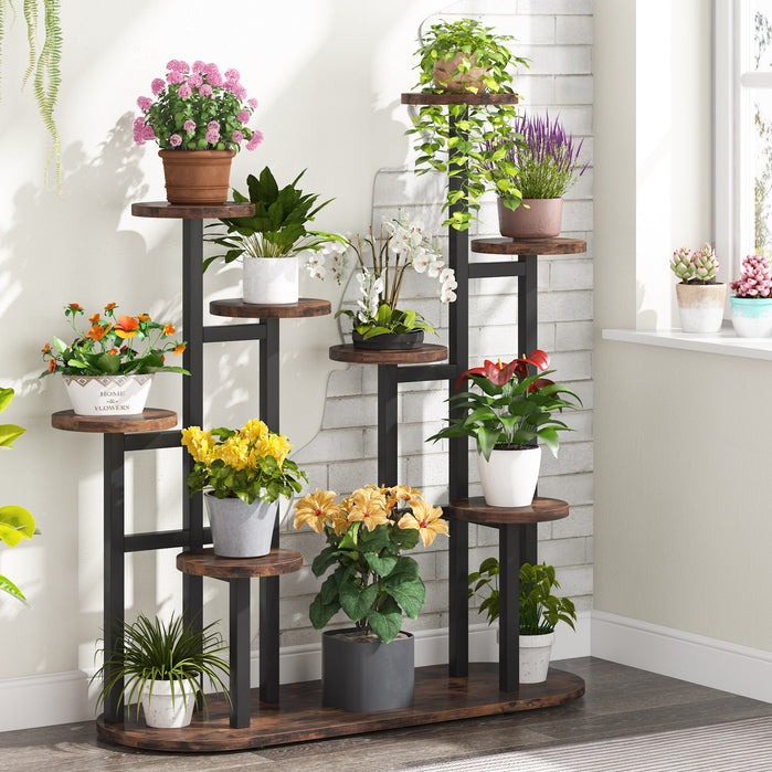 Plant Stand, Multi-Tiered 11 Potted Plant Shelf Flower Stands