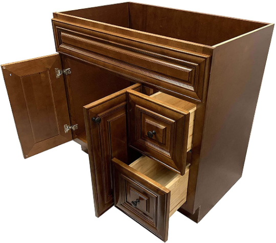 New Maple walnut Single-sink Bathroom Vanity Base Cabinet 36" Wide x 21" Deep MW -V3621D