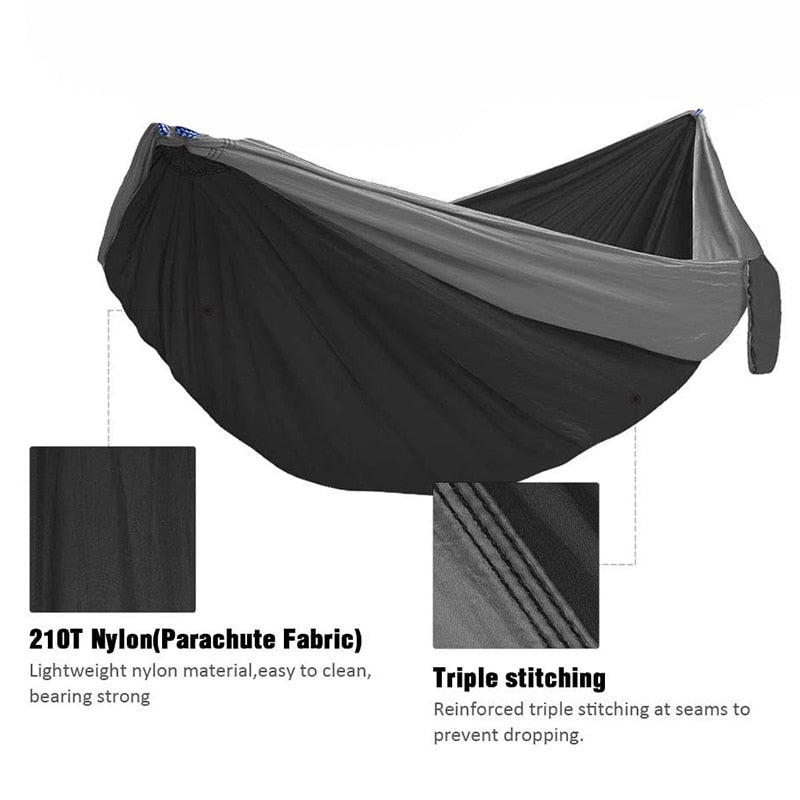 Camping Hammock Double Single Lightweight Hammock with Hanging Ropes for Backpacking Hiking Travel Beach Garden